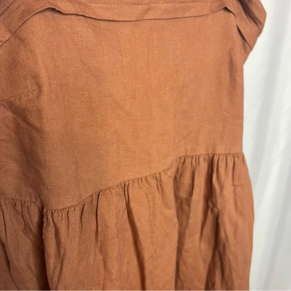 Joie Linen Blend Brown Midi Sundress, size 2 NWT - Picture 5 of 7